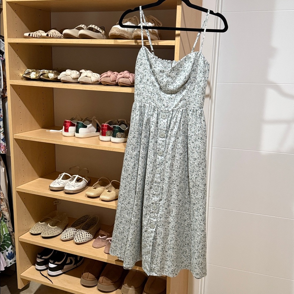 Reformation Light Blue Floral Dress